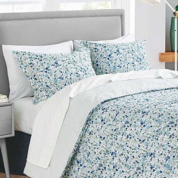 Poppy & Fritz - Twin Olivia Duvet Cover Set Blue - Poppy & Fritz Blue - Picture 4 of 6